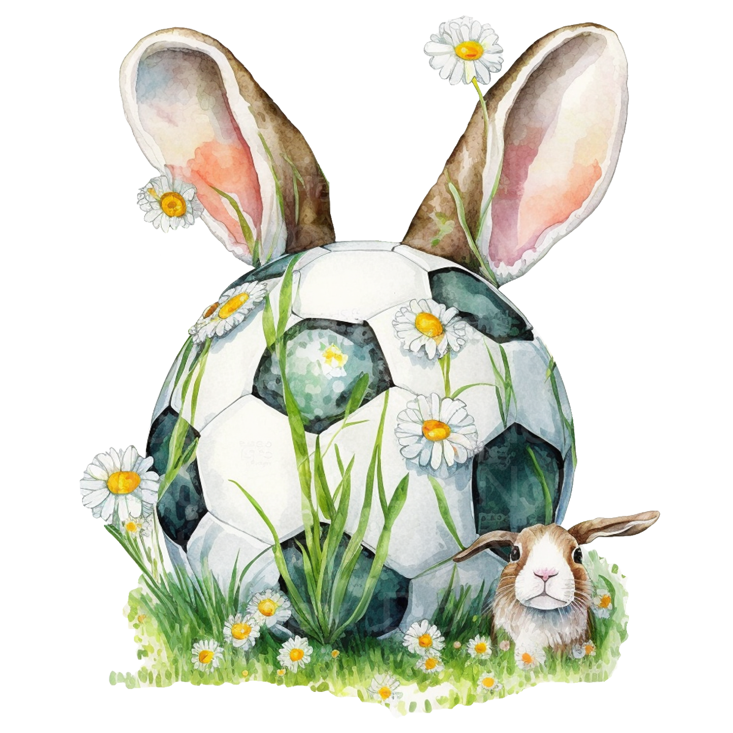 Easter Soccer Bunny Ears Transfer Film 2497