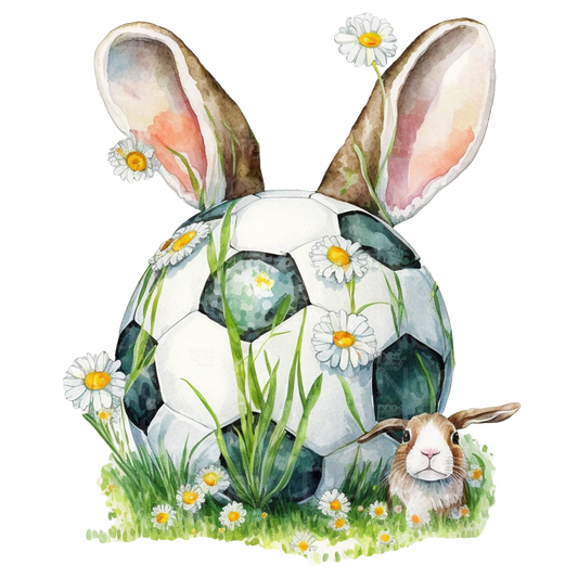 Easter Soccer Bunny Ears Transfer Film 2497