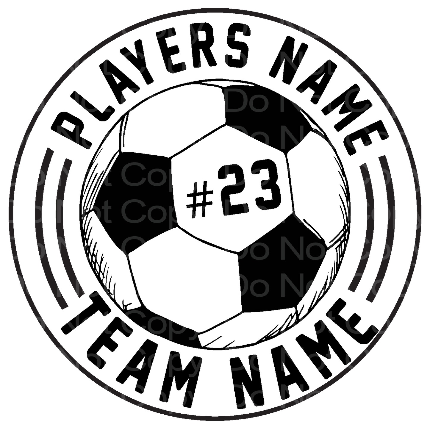 Customized it! Soccer Player Ball with Name and Number Transfer Film 5023