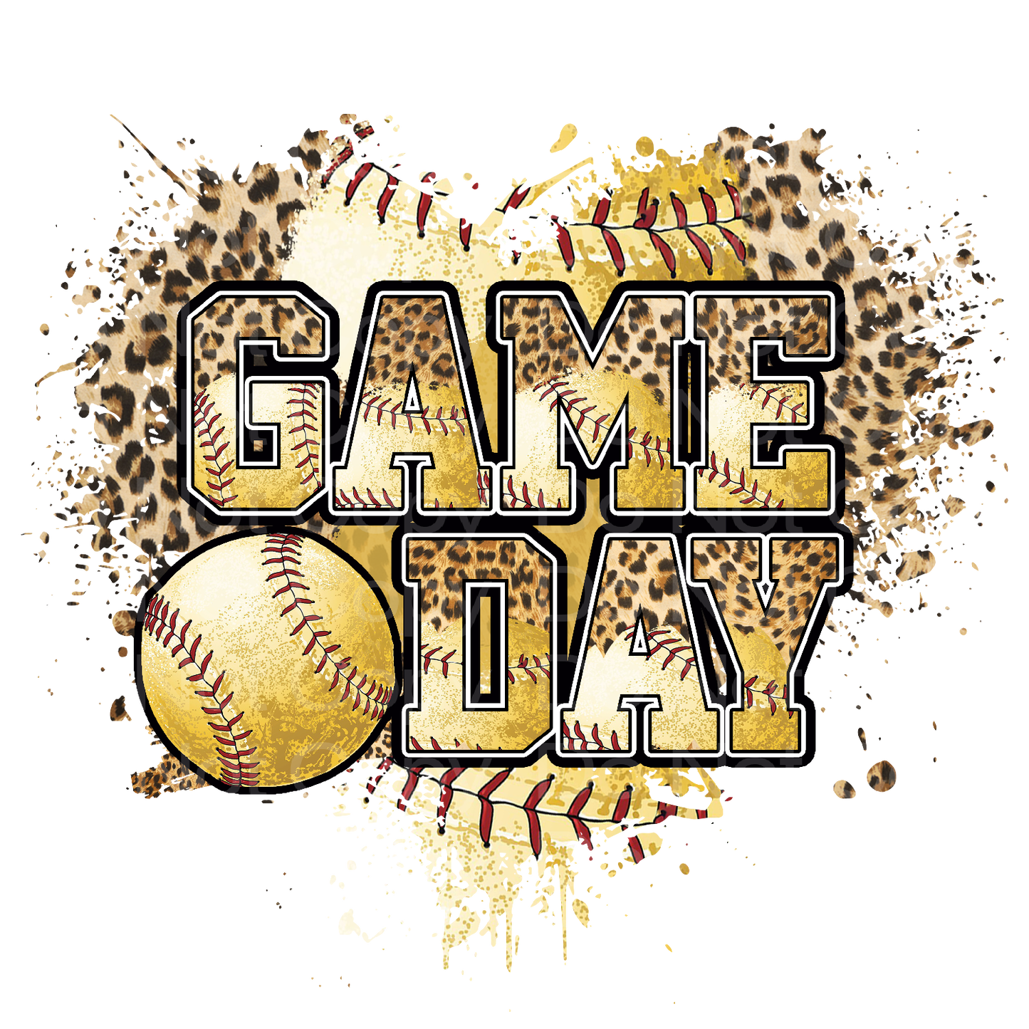 Heart Game Day Softball Transfer Film 0307