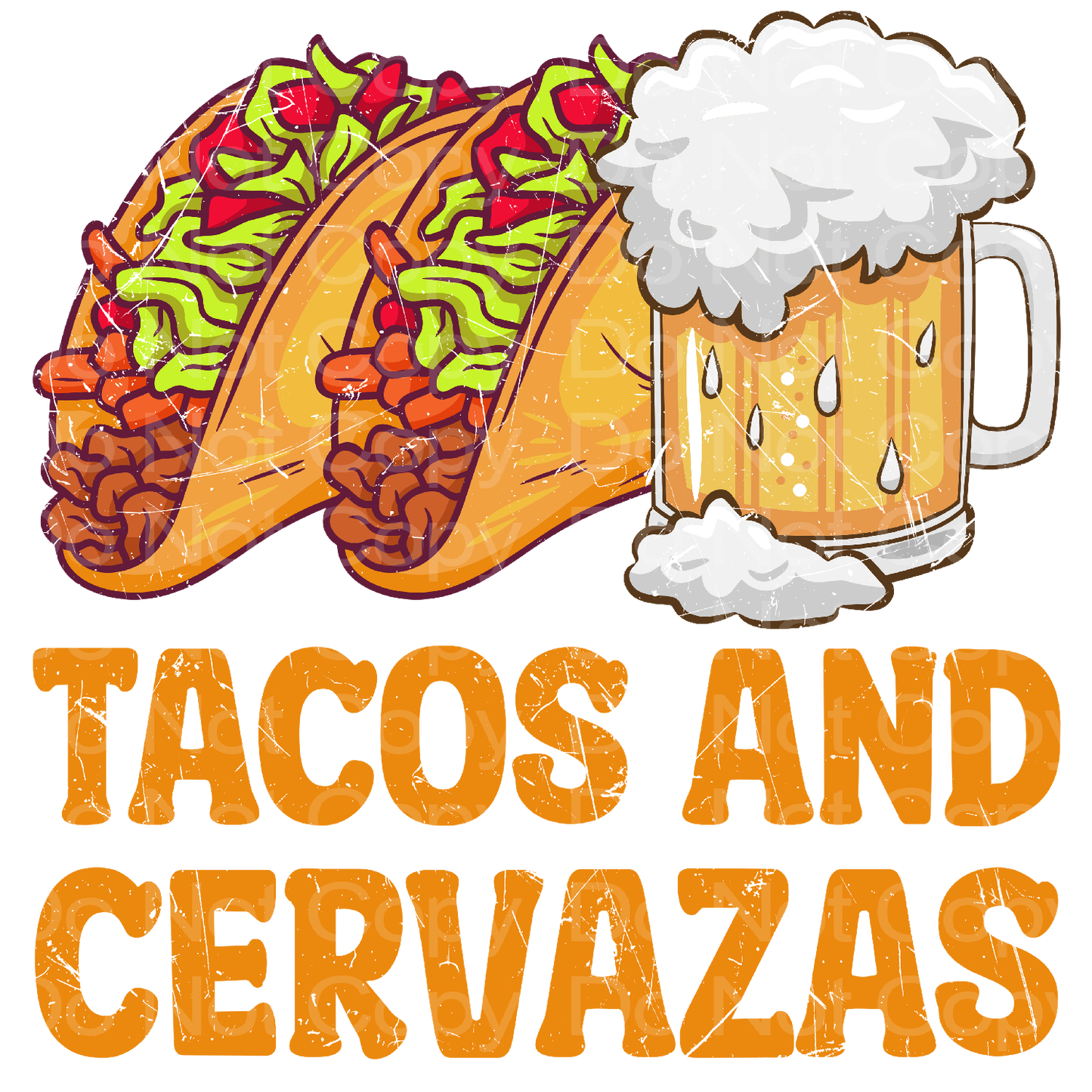 Tacos and Beer Cinco De Mayo Transfer Film 7006