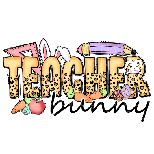 Easter Teacher Bunny Transfer Film 1856