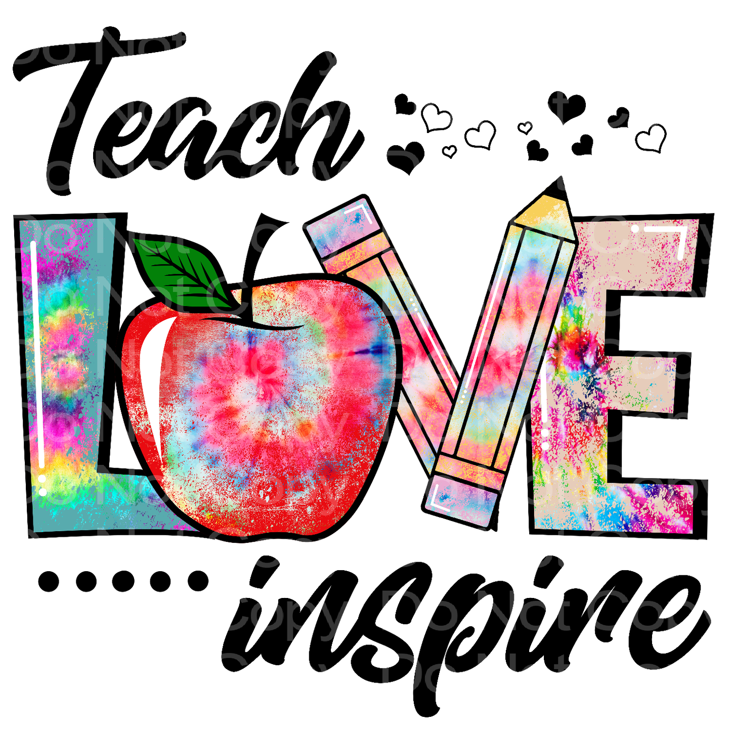 Teacher Love Apple Transfer Film 1848