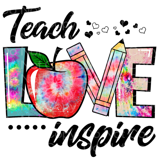Teacher Love Apple Transfer Film 1848