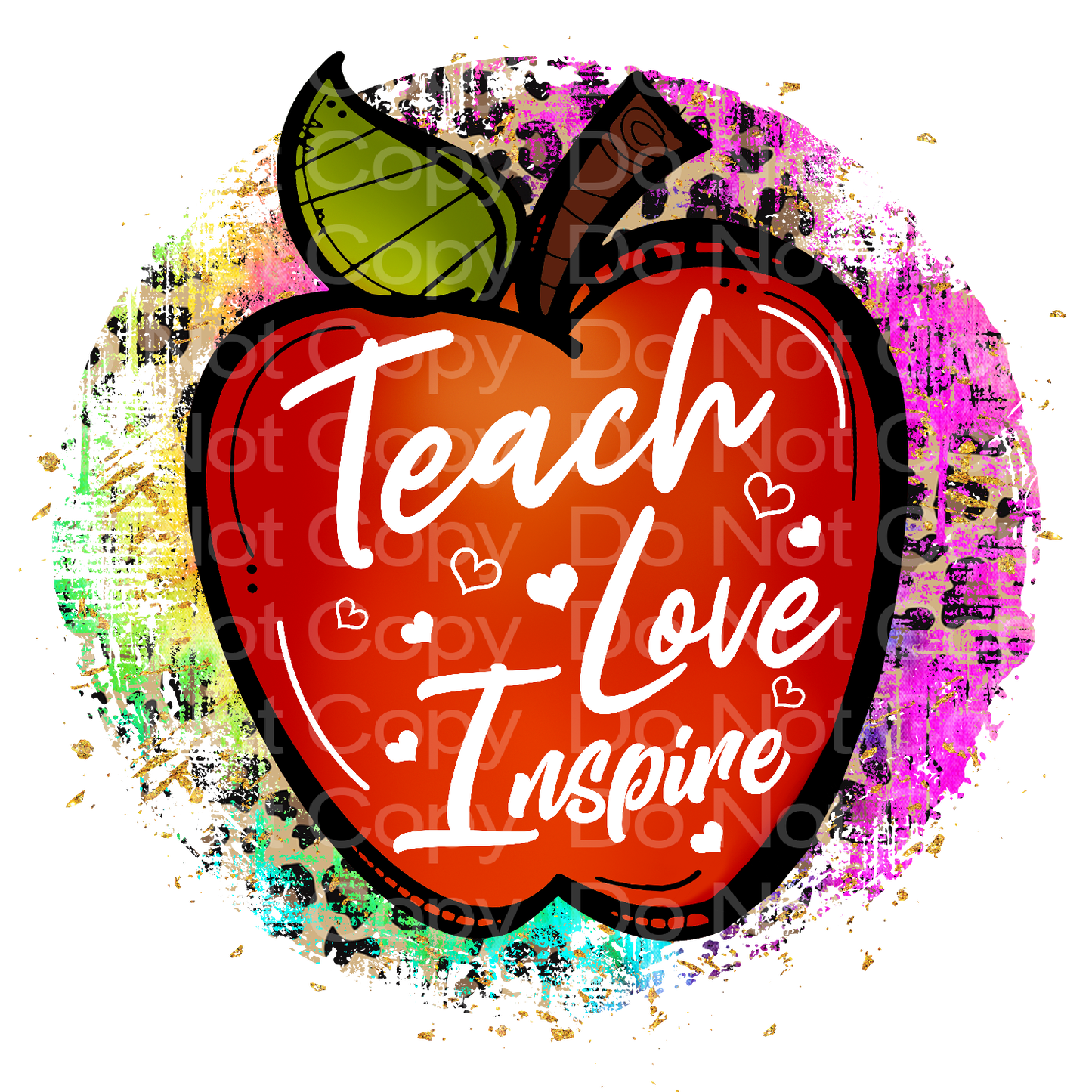 Teacher Love Inspire Apple Transfer Film 1847