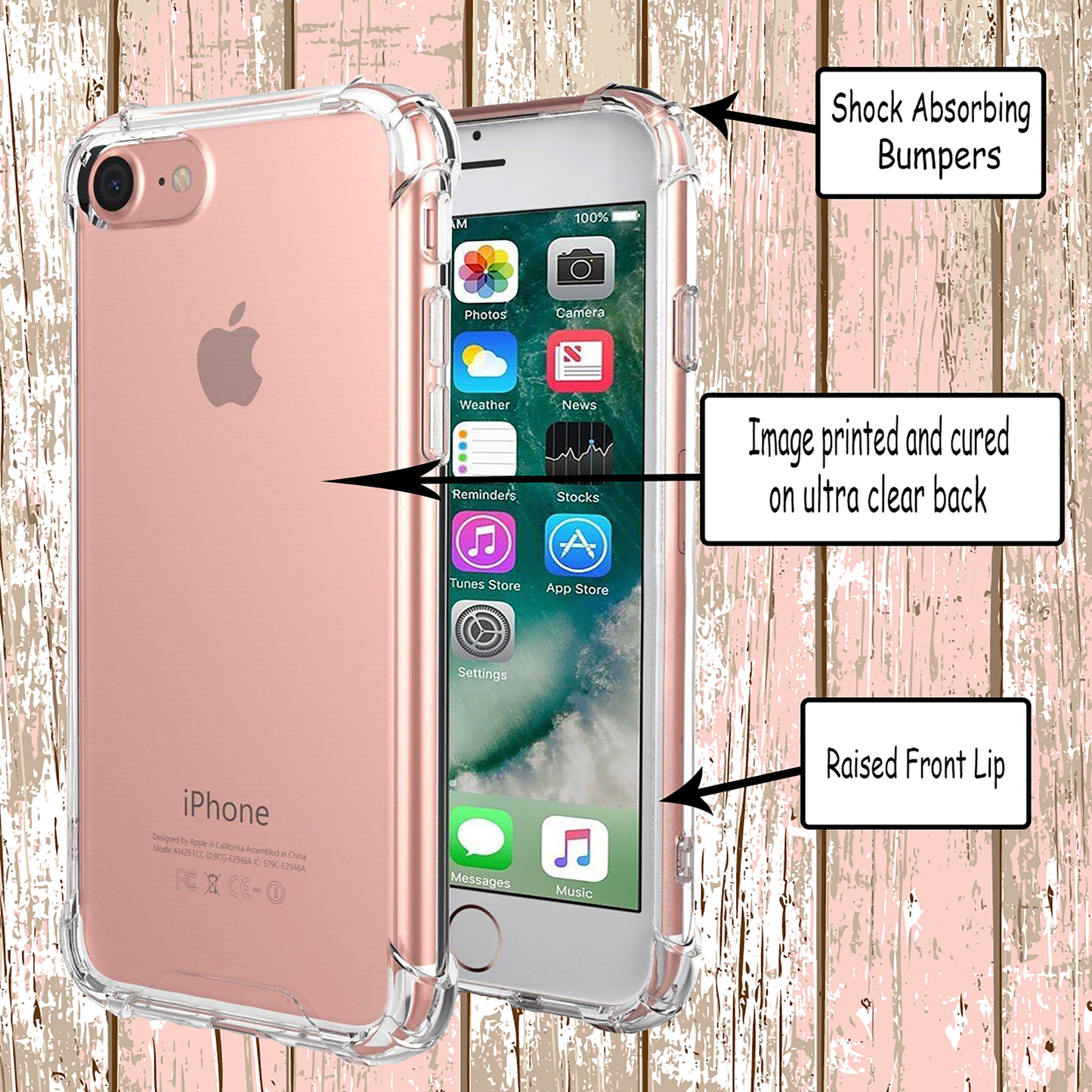 Personalized Favorite Teacher with name Clear Bumper Case