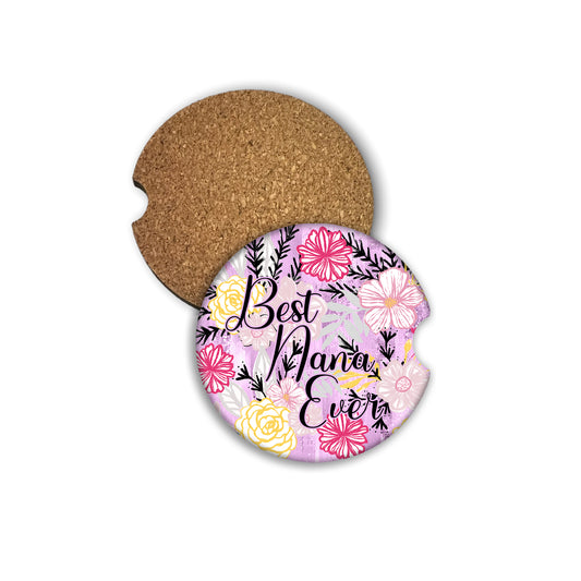 Best Nana Ever Car Coaster Set