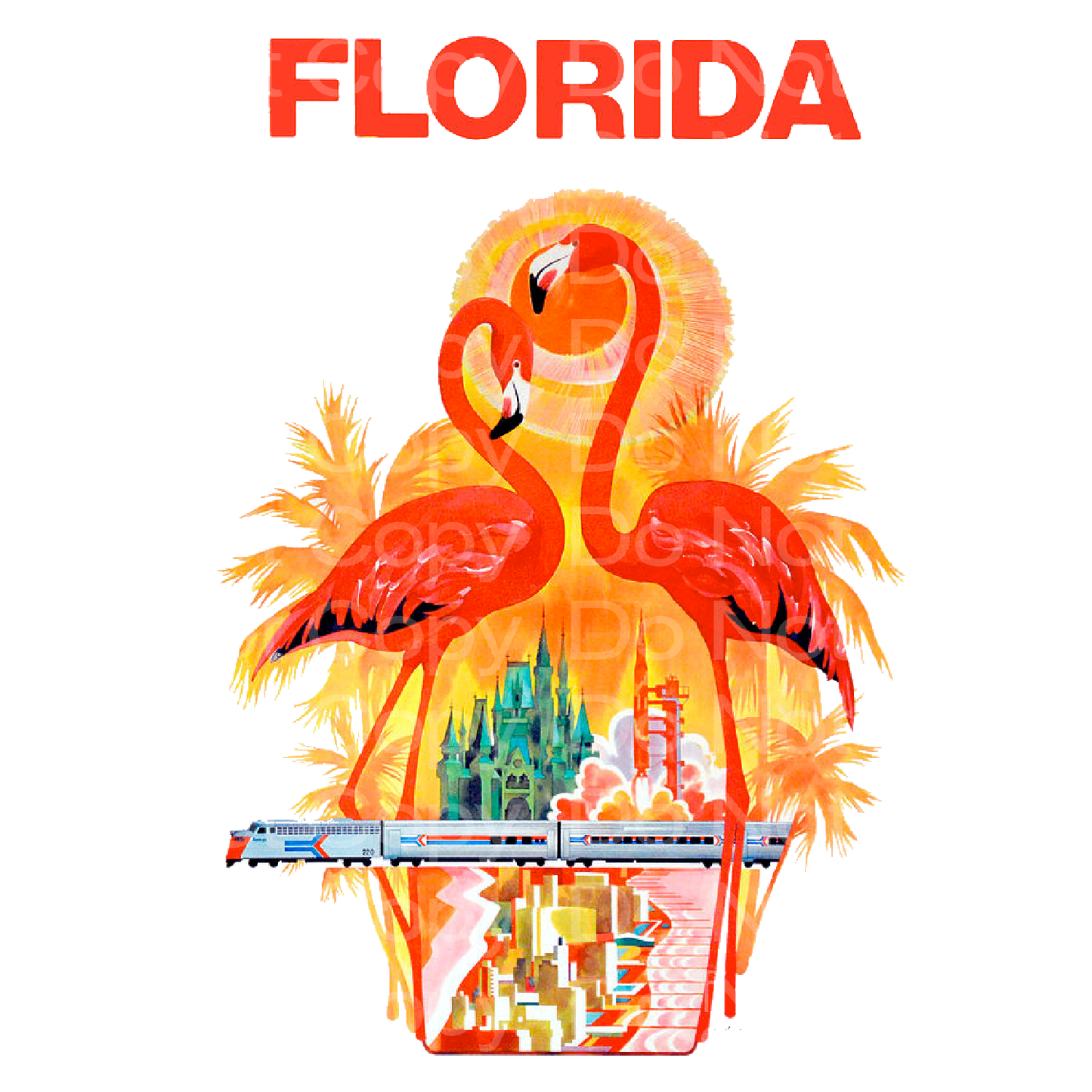 Florida Flamingo Transfer Film 901