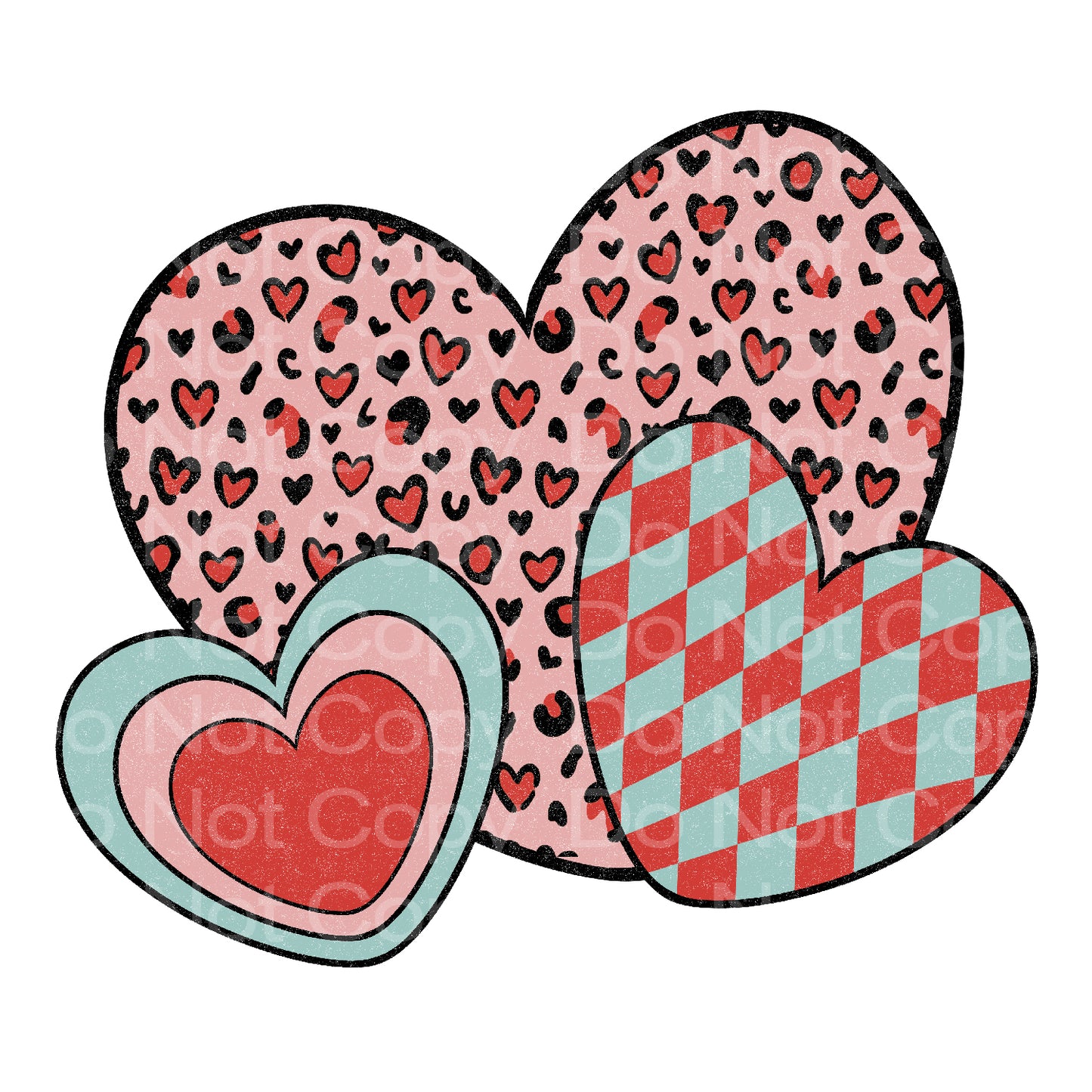 Cheetah Hearts Transfer Film 215