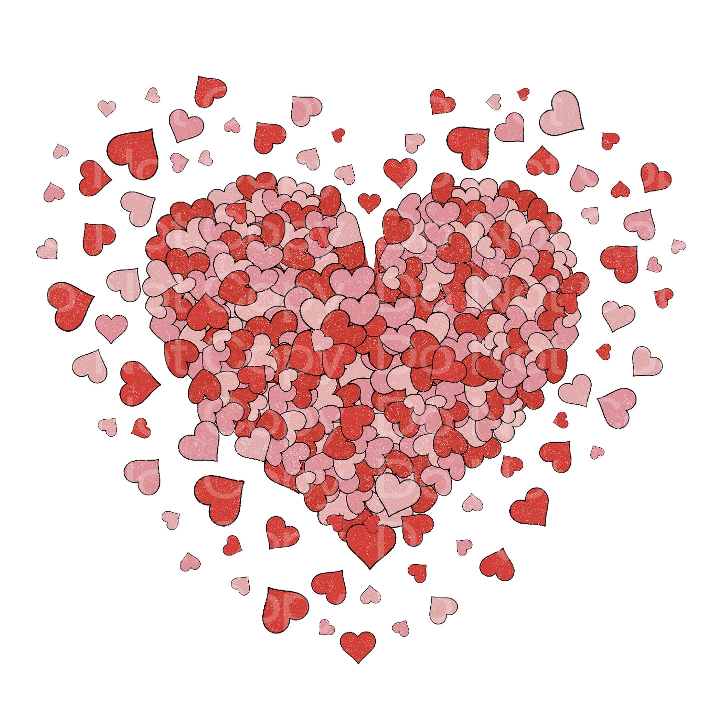 Mini Hearts Transfer Film 258