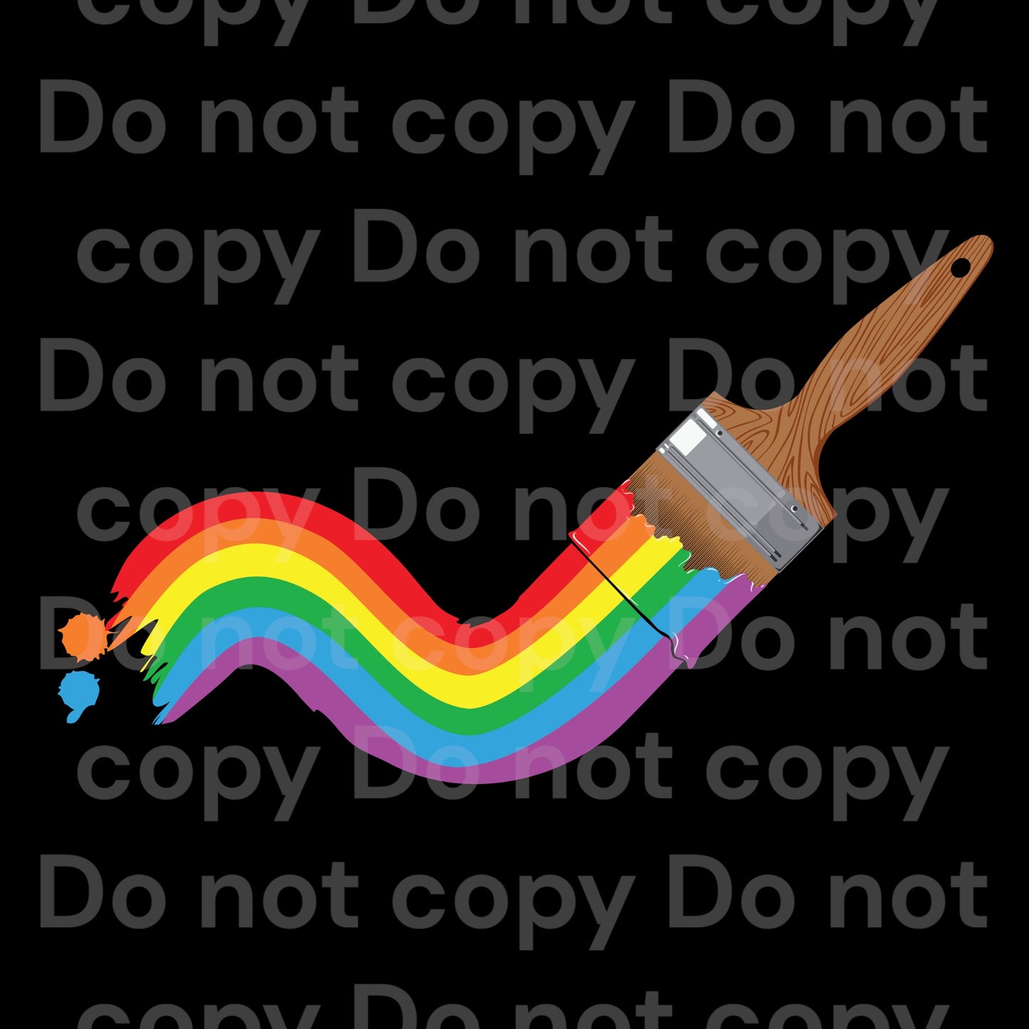 Rainbow Paint brush Transfer Film 10003