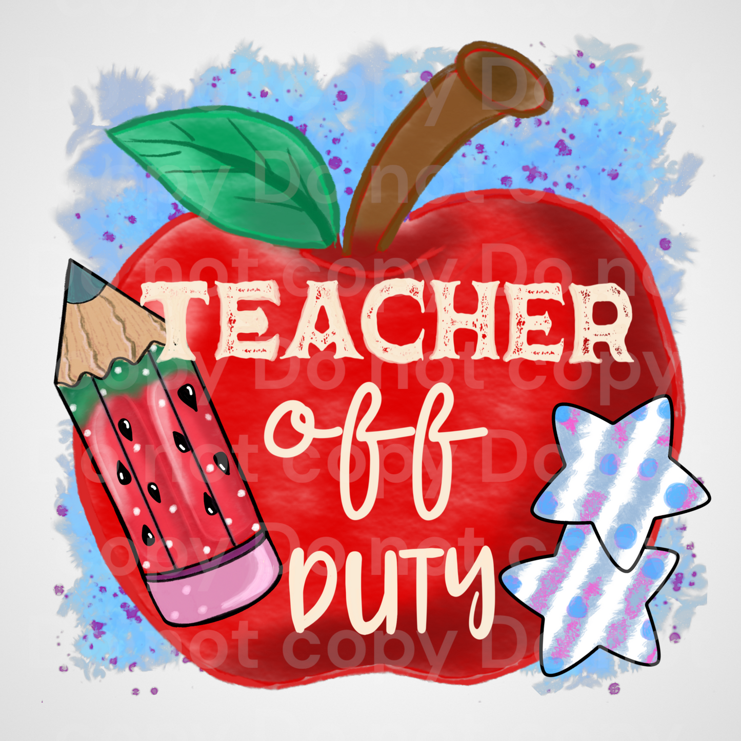 Apple Teacher off Duty Transfer Film 2195