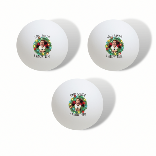 Omg Santa! Buddy Christmas Ping Pong / Beer Pong Ball