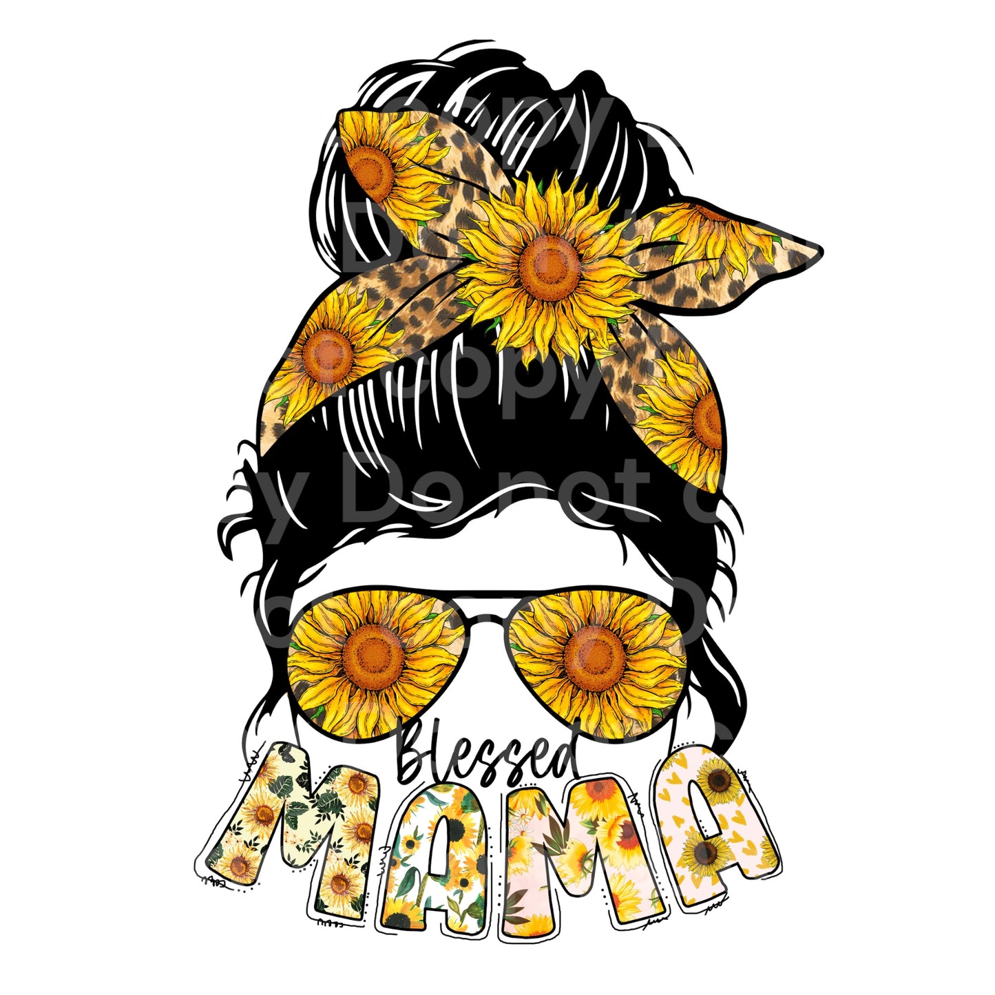 Sunflower Blessed Mama Transfer Film 0431