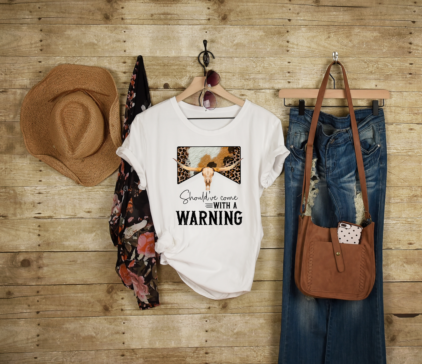 Should’ve come with a warning Adult Cotton T-shirt