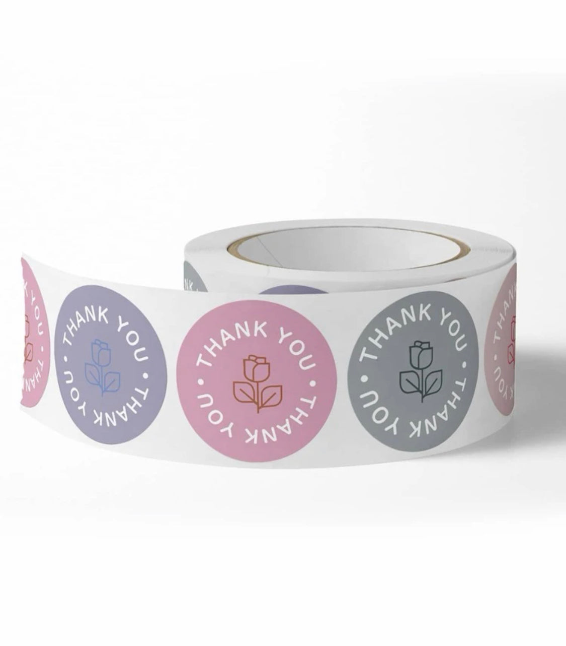 Thank you 1” 4 Color Sticker Roll