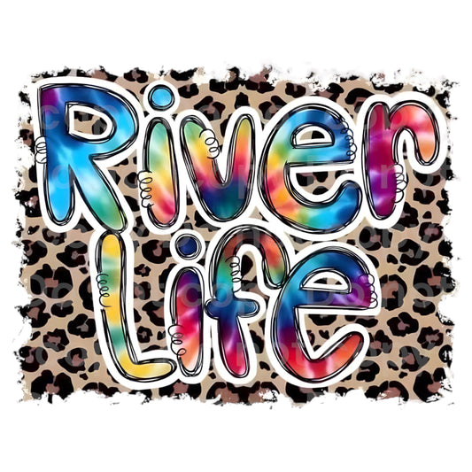 Tie dye River Life Transfer Film 1708
