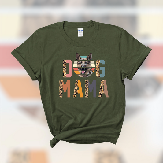 German Shepherd Dog Mama Adult Cotton T-shirt