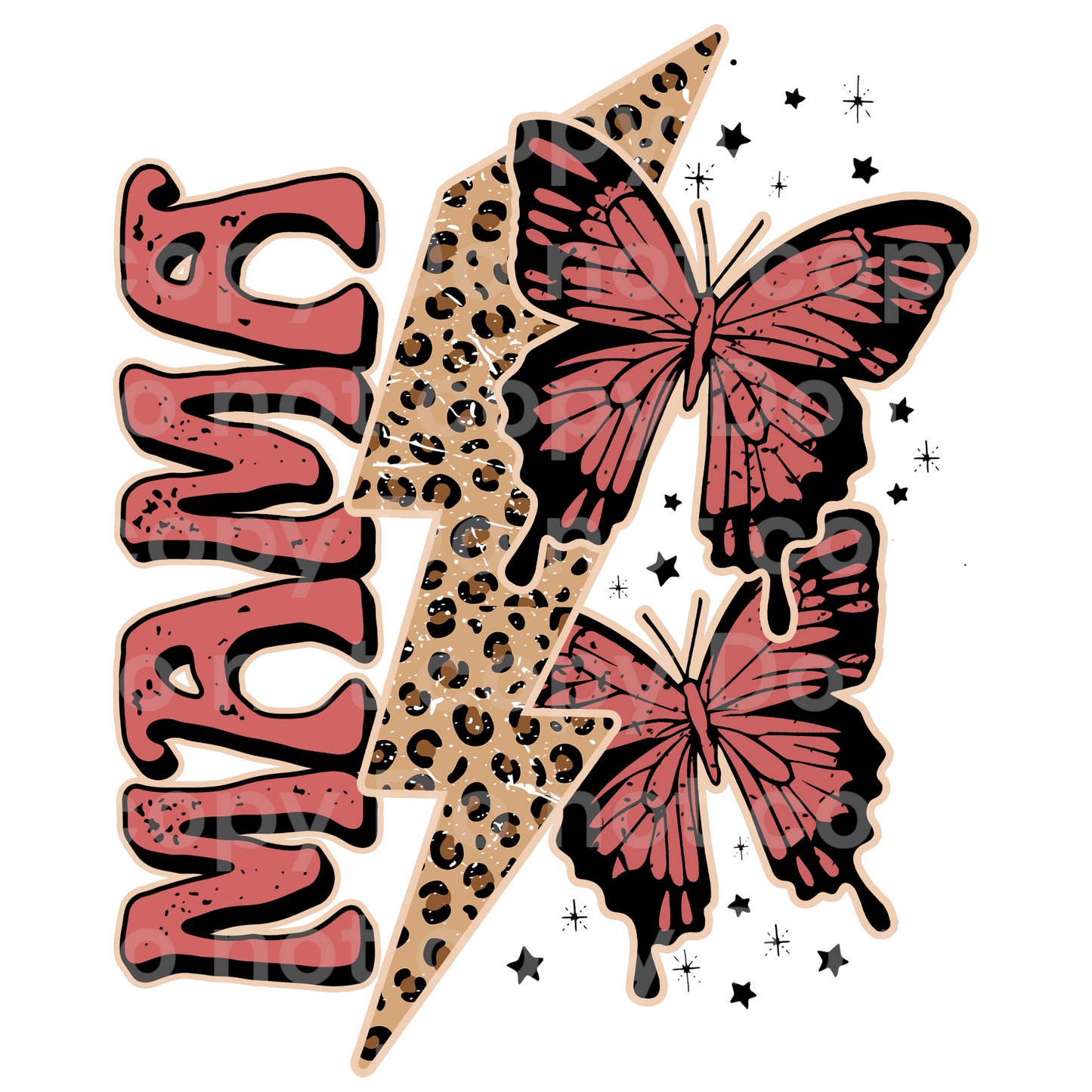 Butterflies Mama bolt Transfer Film 0450