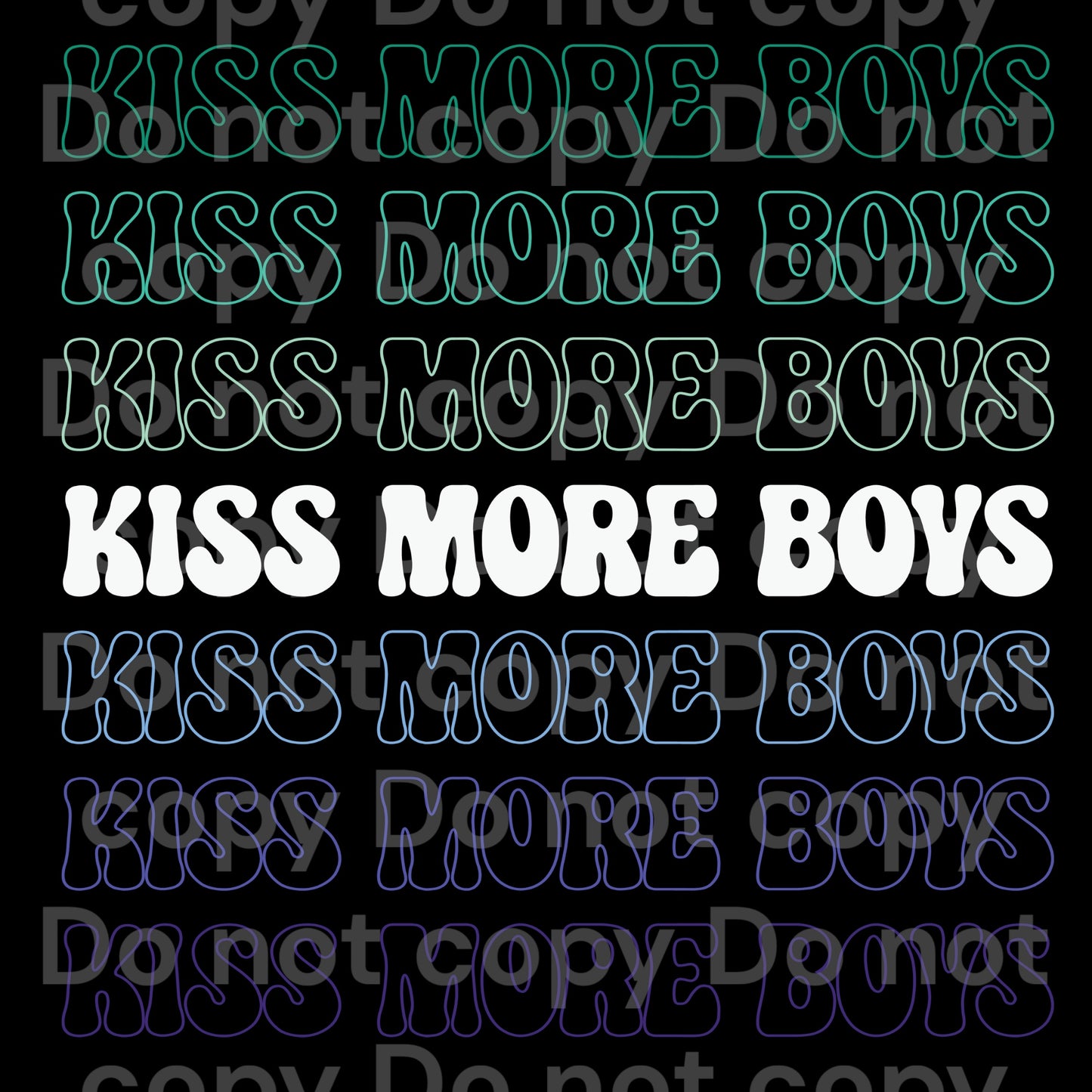Kiss more boys Transfer Film 10016