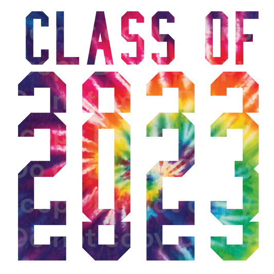 Tie dye Class of 2023 Transfer Film 2149