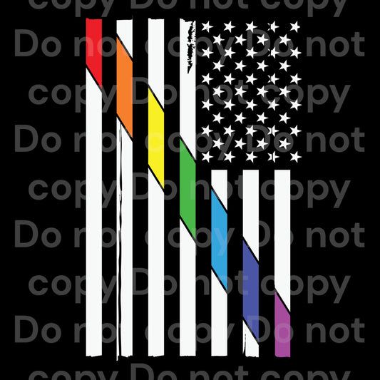 Rainbow Pride Flag Transfer Film 10004