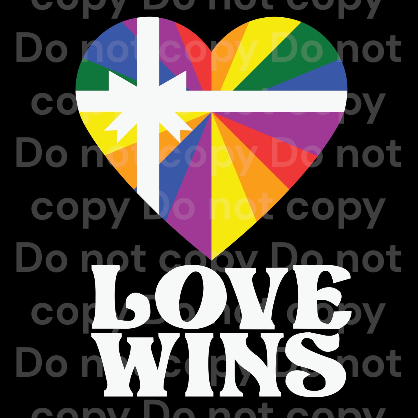 Love Wins Heart Transfer Film 10001
