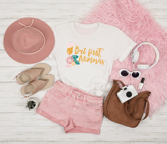 But first Mimosas Adult Cotton T-shirt