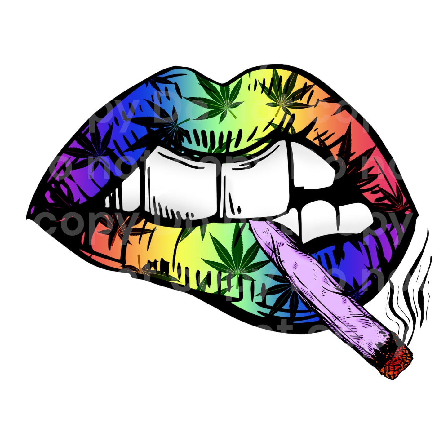 Colorful lips blunt Transfer Film 9135