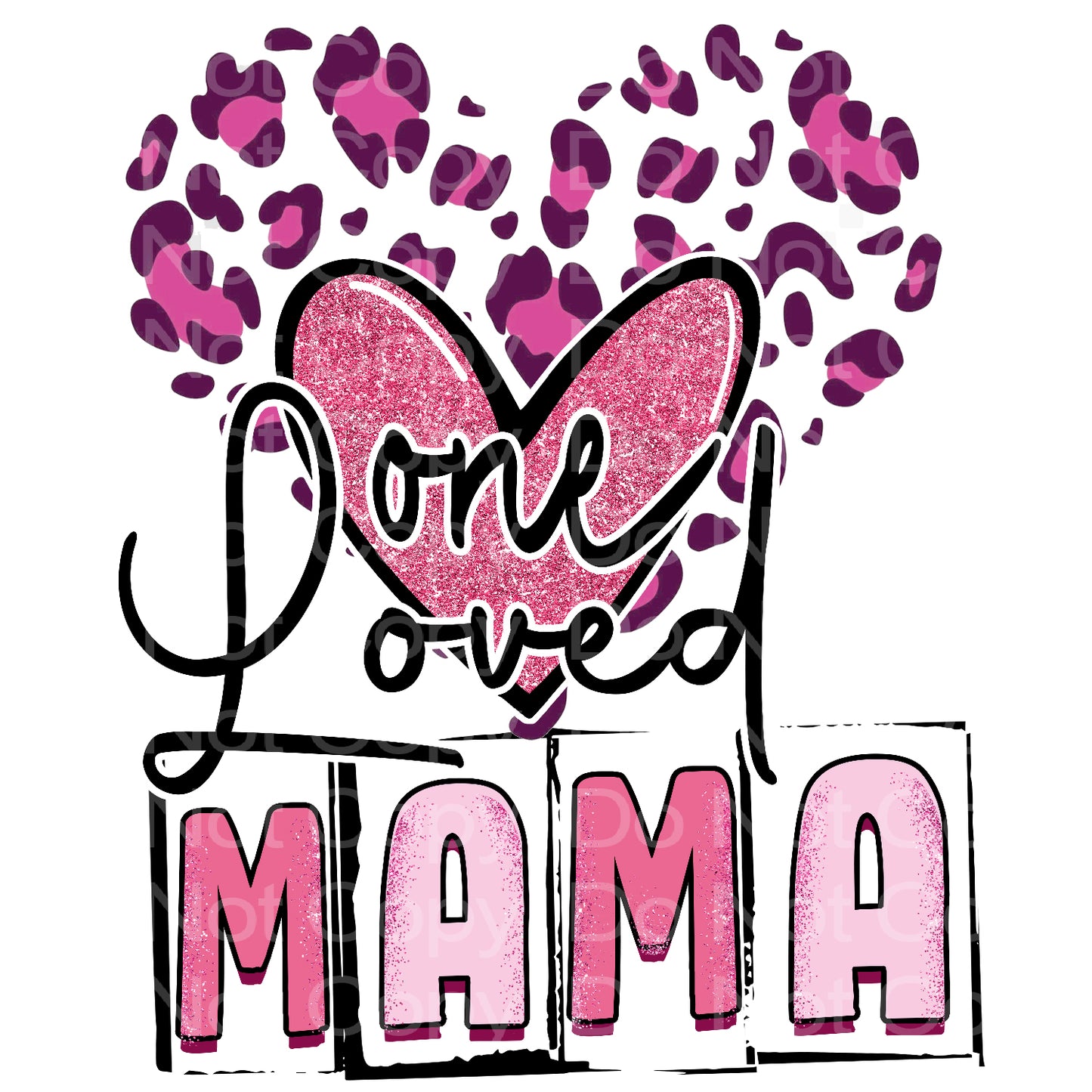One Loved Mama cheetah Transfer Film 262