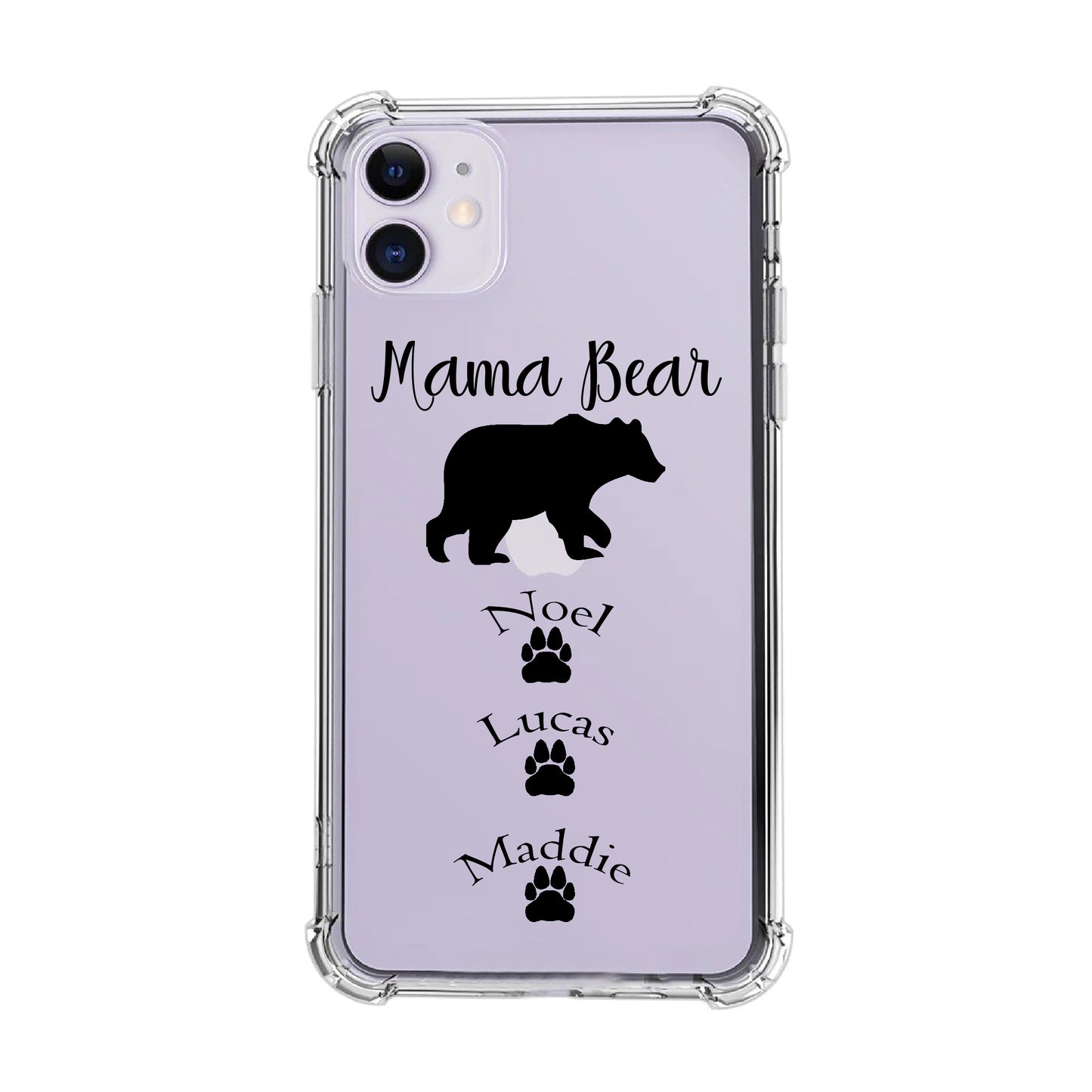Mama Bear - 3 Cubs Clear Bumper Case