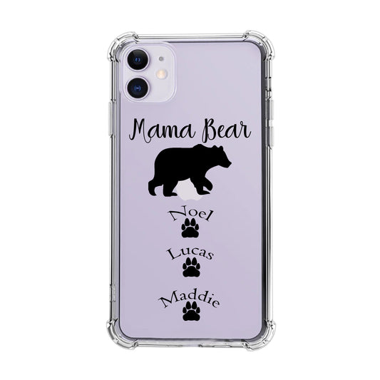 Mama Bear - 3 Cubs Clear Bumper Case