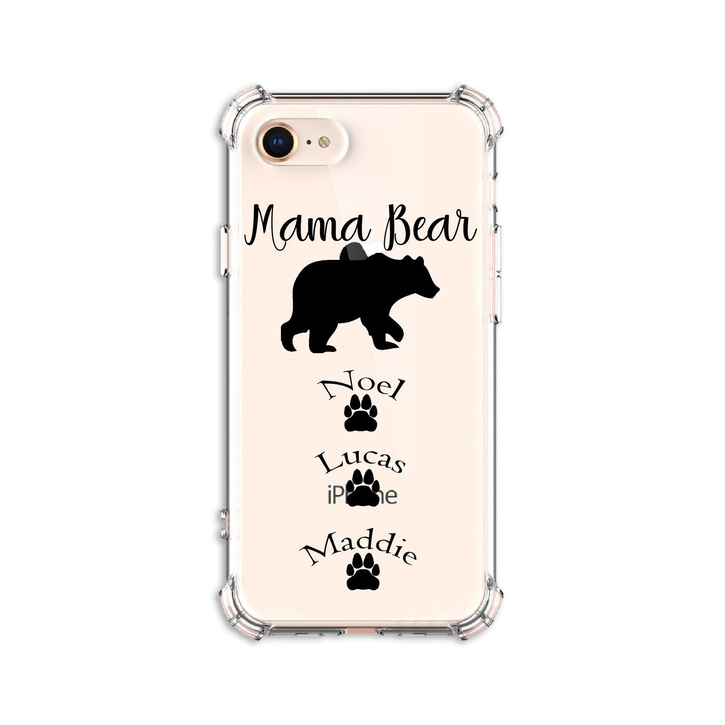 Mama Bear - 3 Cubs Clear Bumper Case
