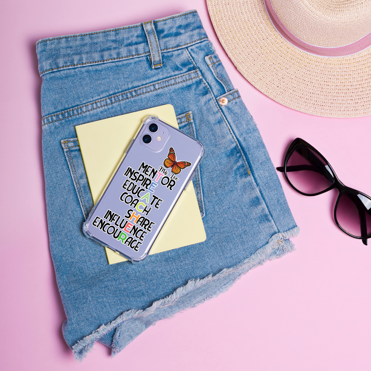 Personalized Favorite Teacher with name Clear Bumper Case