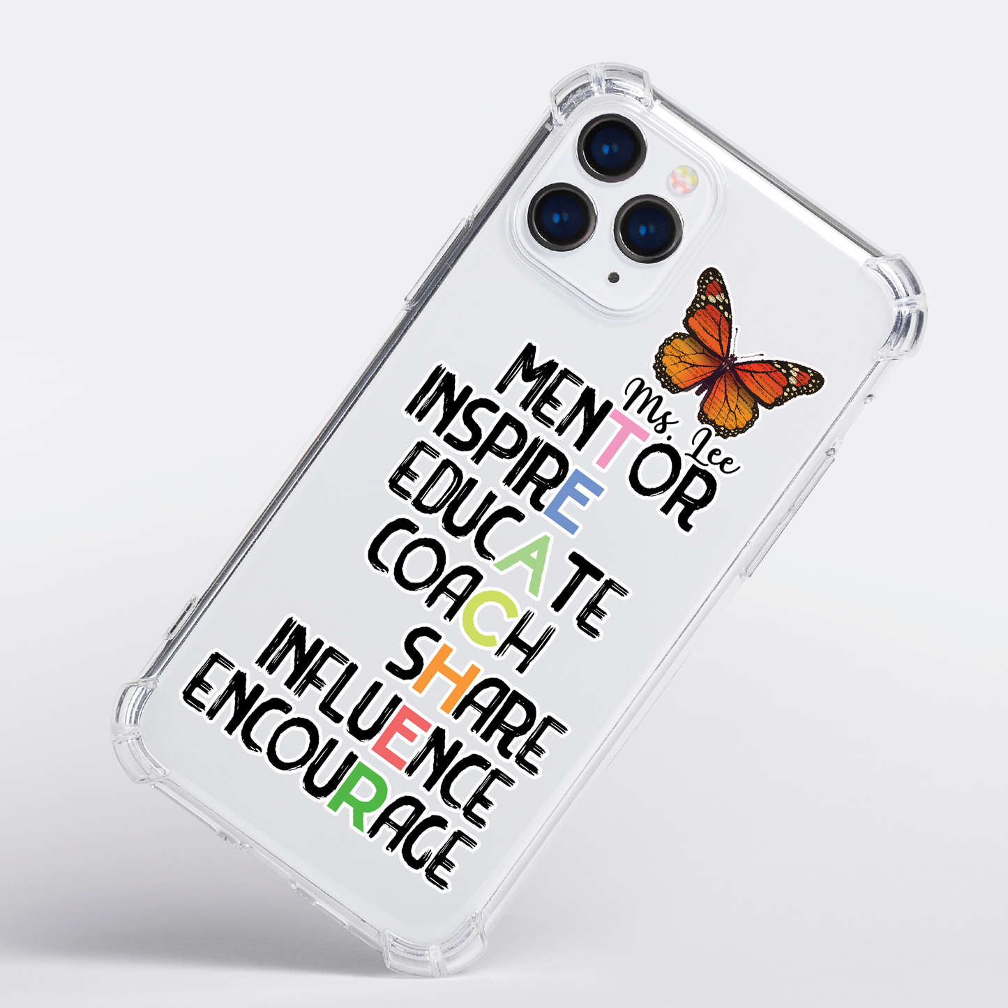 Personalized Favorite Teacher with name Clear Bumper Case