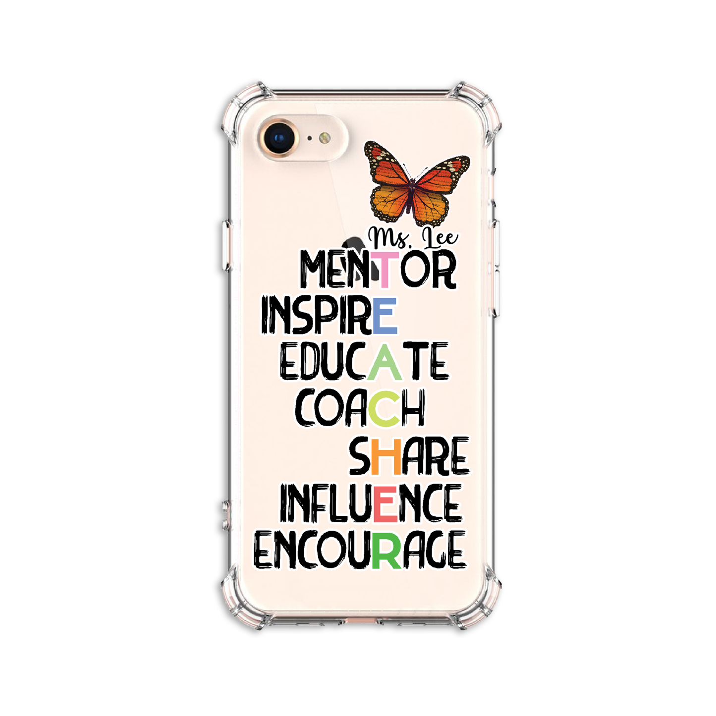 Personalized Favorite Teacher with name Clear Bumper Case