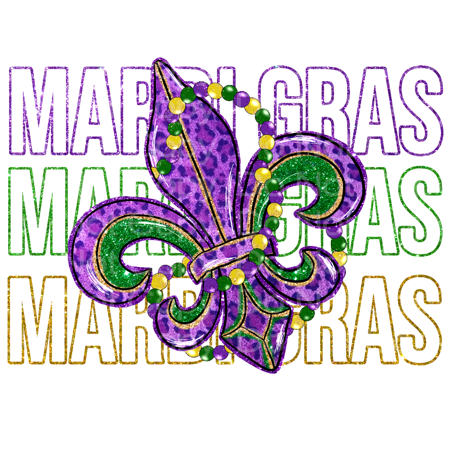 Mardi Gras Sayings Transfer Film 2004