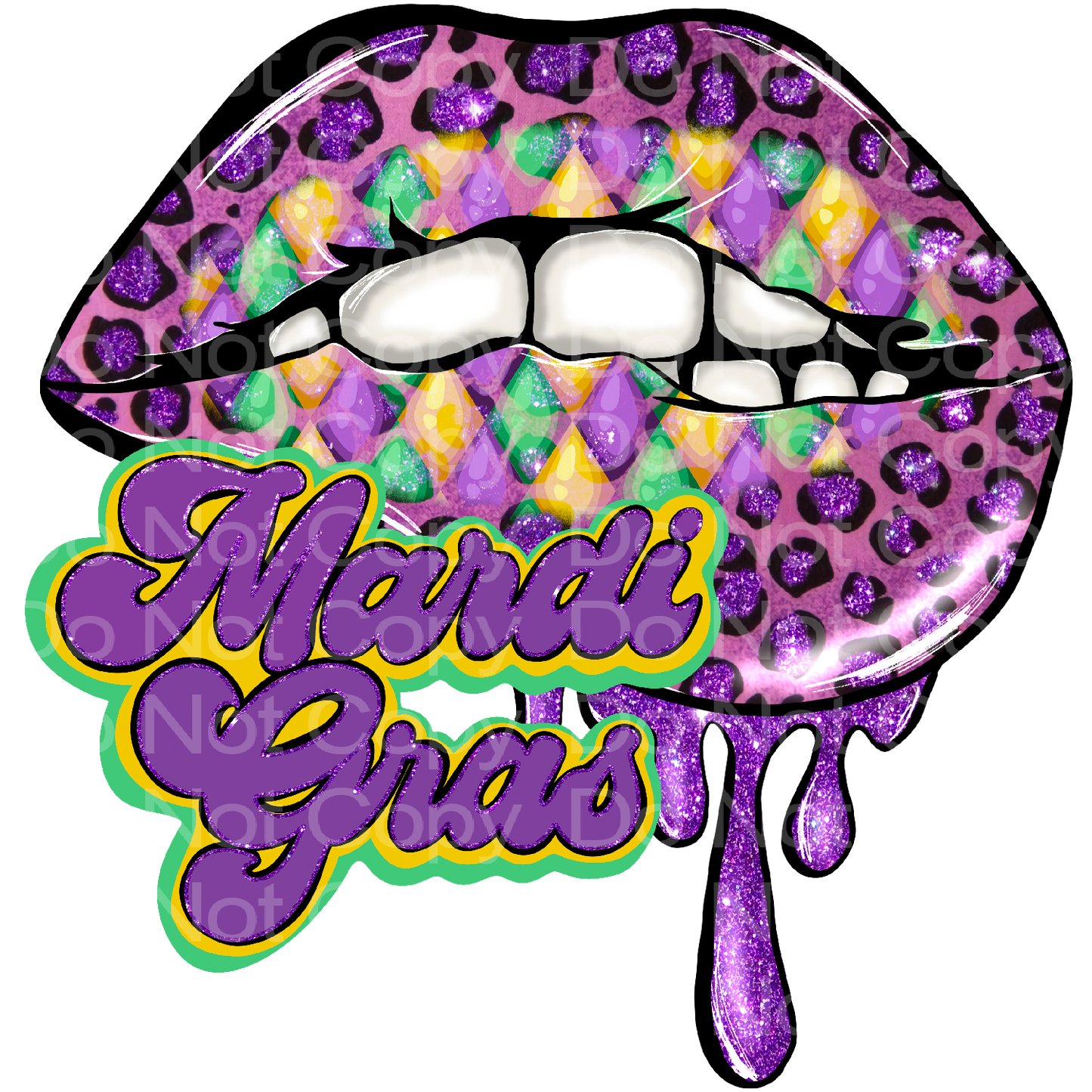Mardi Gras Lips Transfer Film 2012