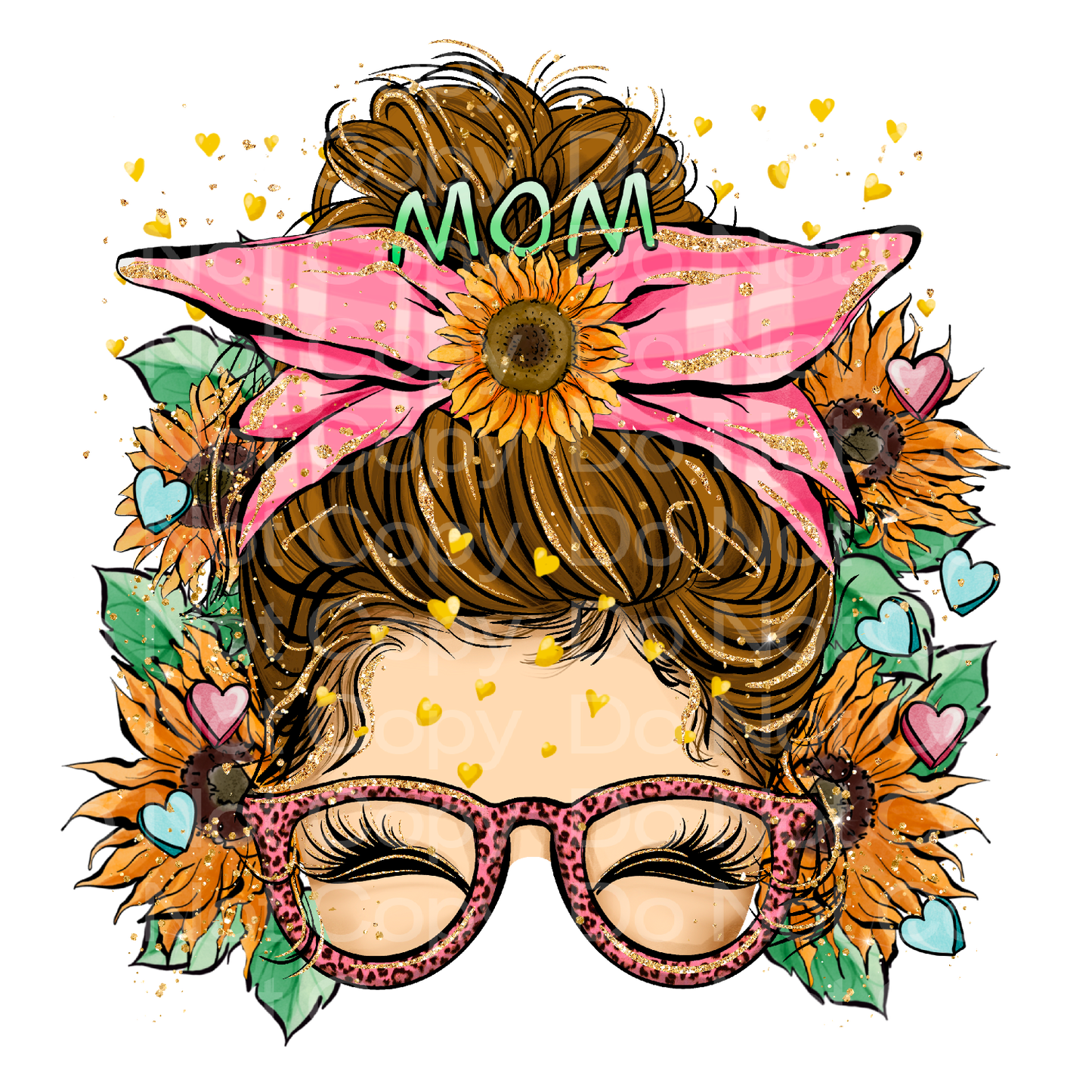 Messy Bun Mama Transfer Film 422