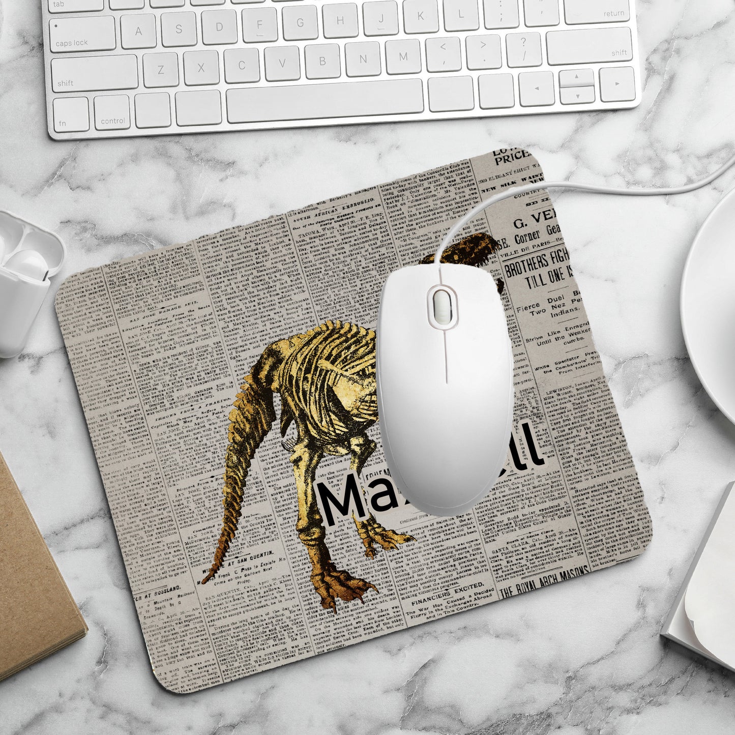 Personalized Vintage Dinosaur Mouse Pad