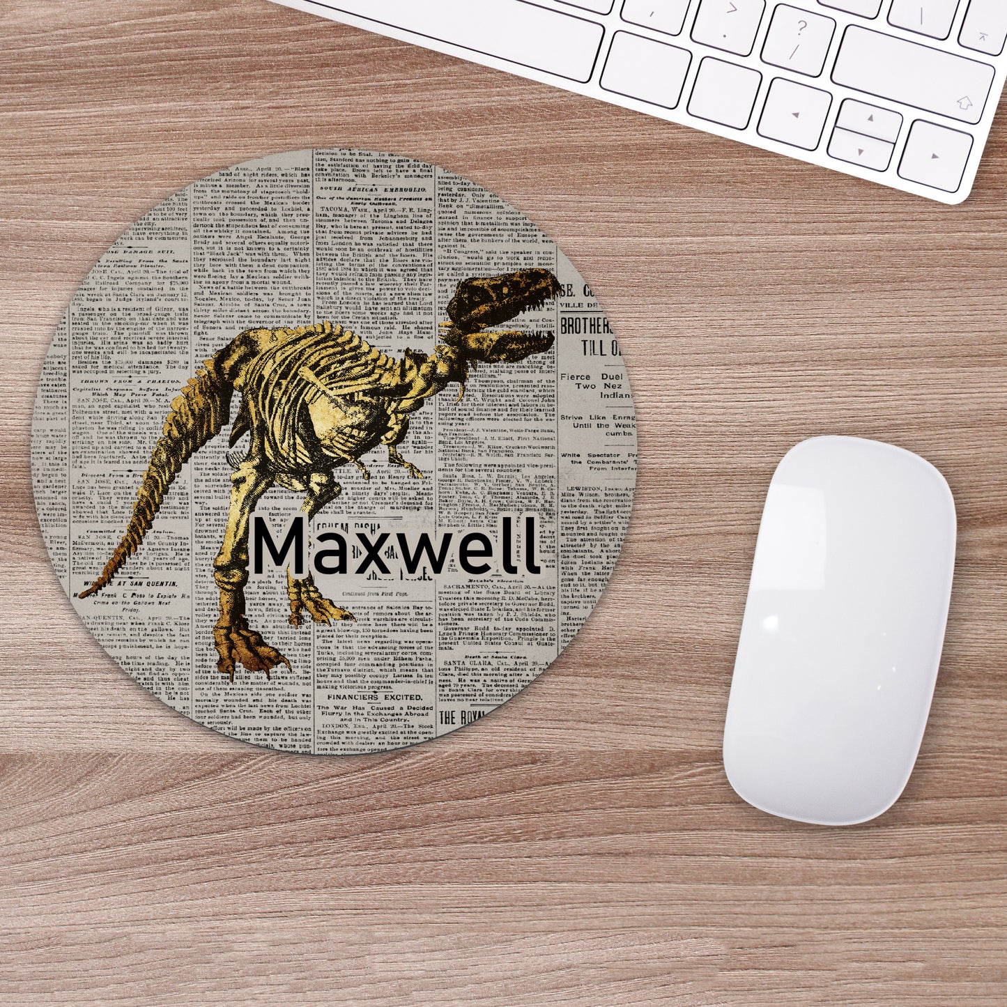 Personalized Vintage Dinosaur Mouse Pad