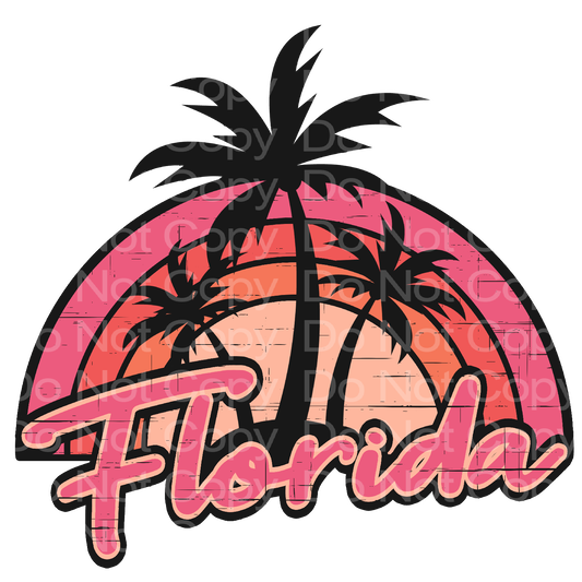 Pink Tropical Florida Transfer Film 908