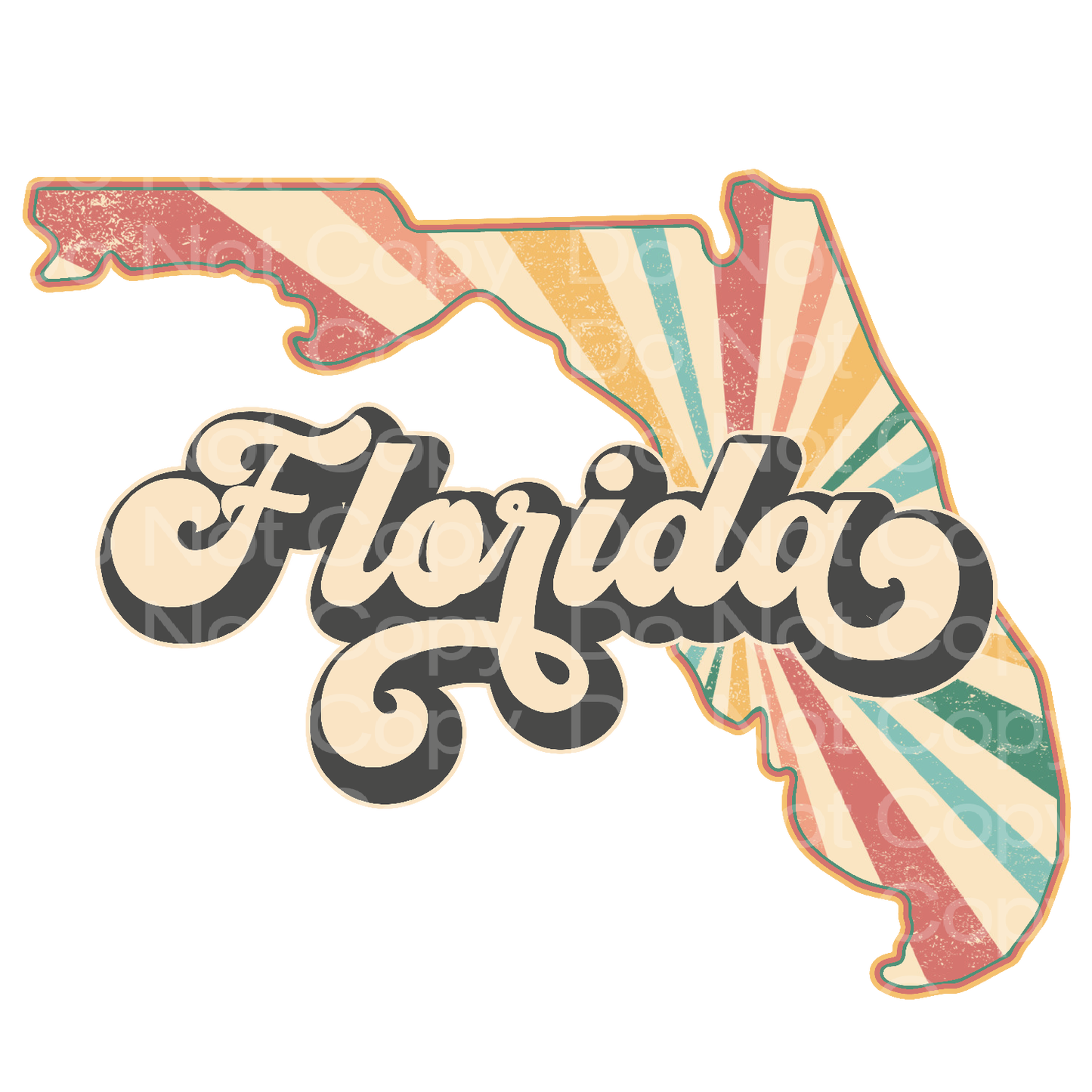 Retro Florida Transfer Film 909