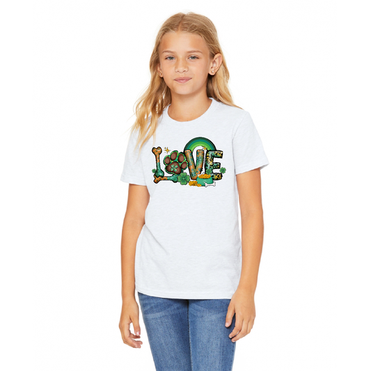 St Patrick's Puppy Lover Youth Cotton T-shirt