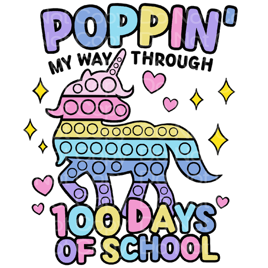 100 Days Unicorn Popper Transfer Film 2100