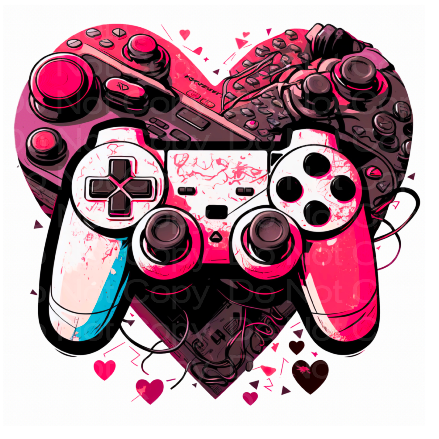 Gamer Heart Transfer Film 3010