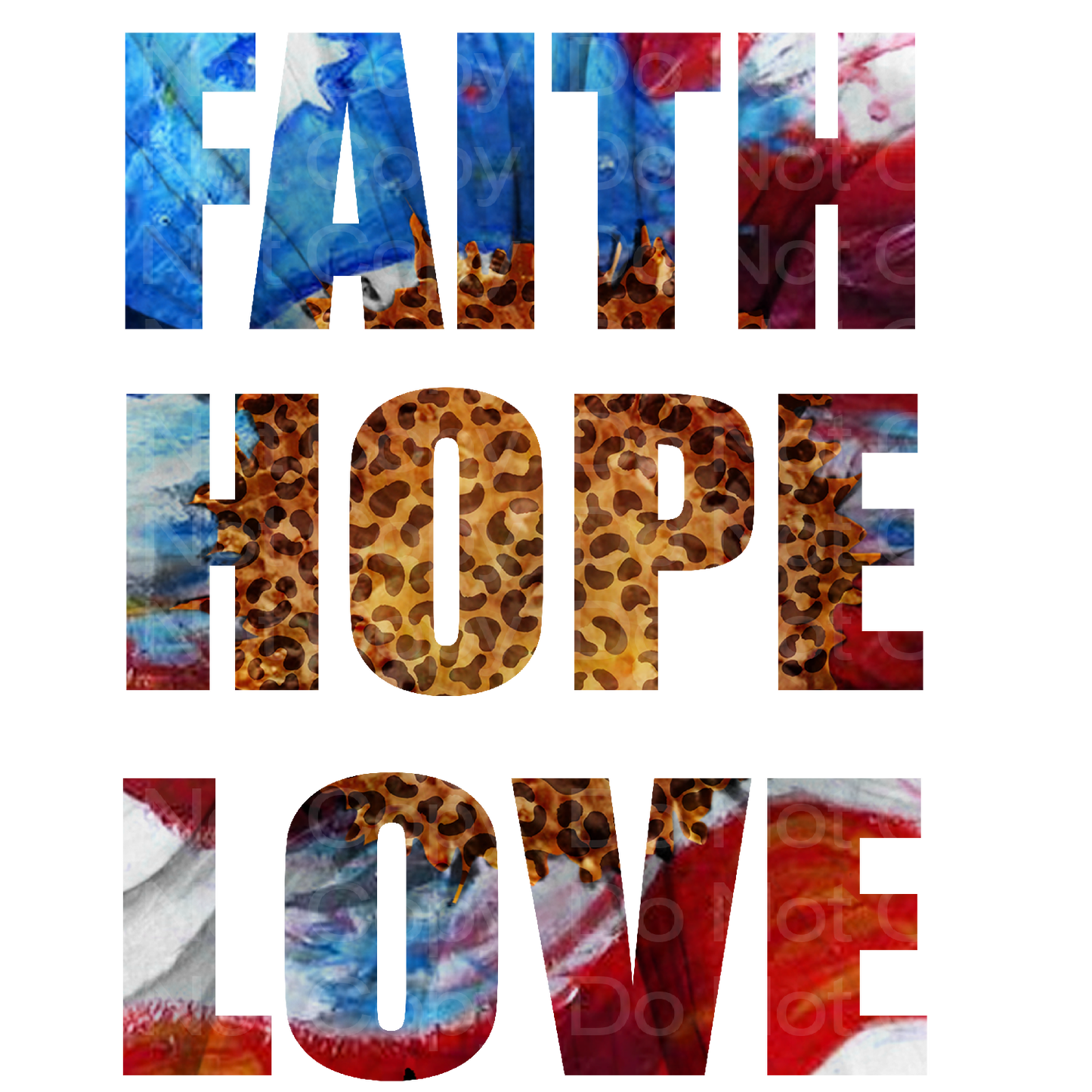 July 4th Faith Hope Love Transfer Film 1648