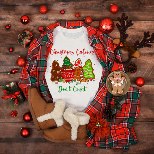 Christmas Calories Don't Count Women's White Tee