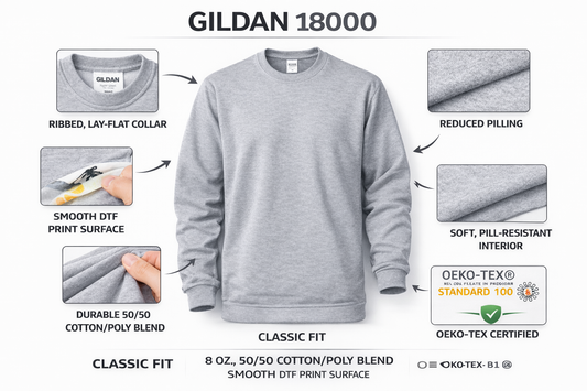 gildan 18000 crewneck sweatshirt custom printing orlando