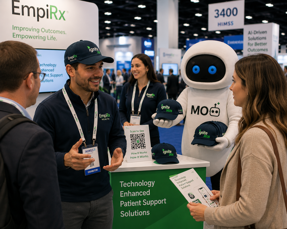 EmpiRx MO mascot custom branded trade show convention floor Orlando activation